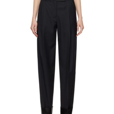 Christopher Esber Black Pegged Trousers