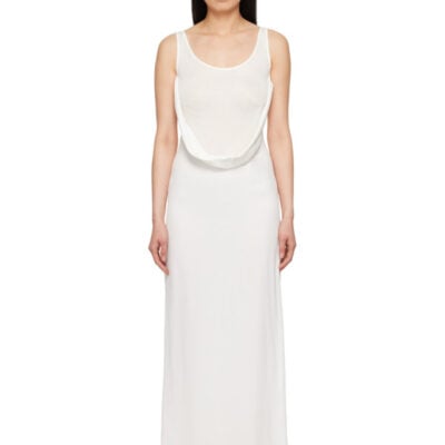 Christopher Esber White Fusion Arced Maxi Dress