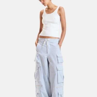 Cynthia Rowley Seersucker Cargo Pants