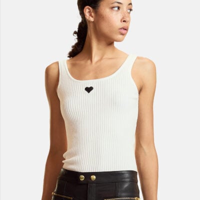 Cynthia Rowley Heart Rib Tank