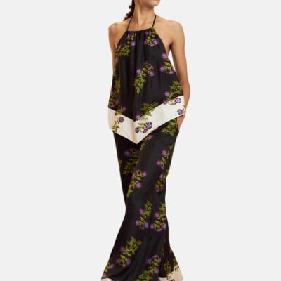 Cynthia Rowley Silk Halter Top
