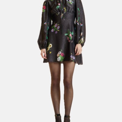 Cynthia Rowley Printed Lurex Mini Dress