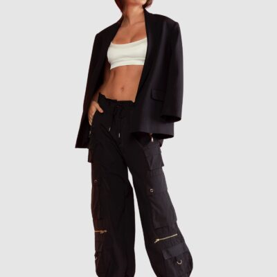 Cynthia Rowley Nylon Cargo Pants