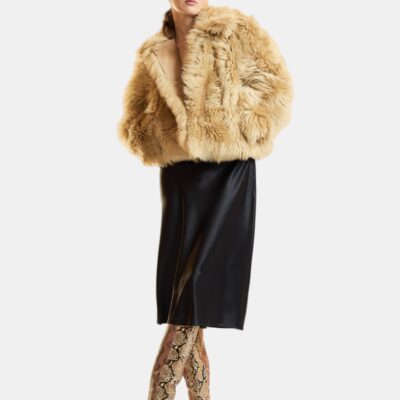 Cynthia Rowley Shearling Cropped Jacket