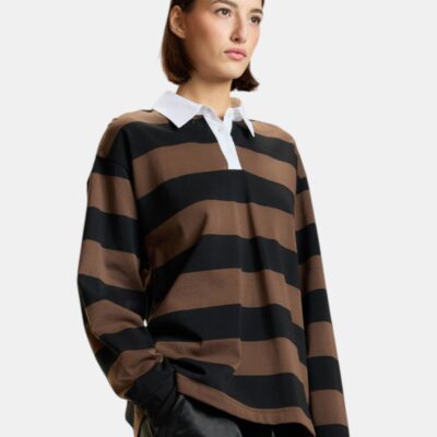 Cynthia Rowley Striped Cotton Rugby Shirt