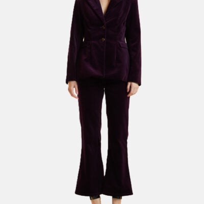 Cynthia Rowley Velveteen Fitted Blazer