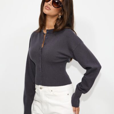 Dazie Mira Cinched Waist Button Up Cardigan