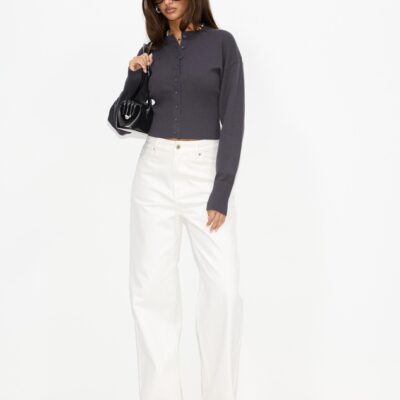 Dazie Paris High Waisted Straight Leg Denim Jeans