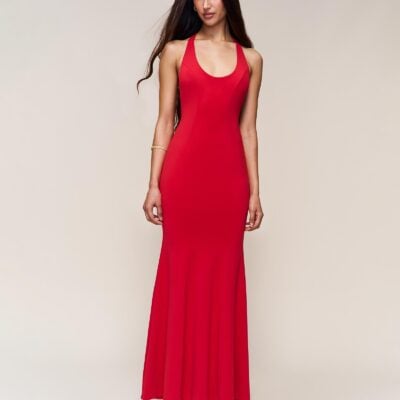 Guizio Scarf Open Neck Dress
