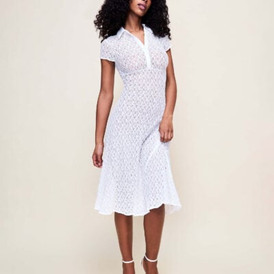 Guizio Button Front Lace Dress