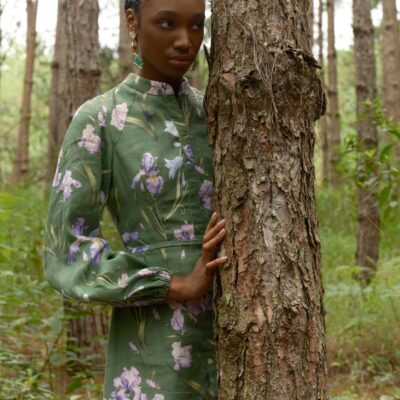 JUSTIN TONG Eira Linen Midi Dress