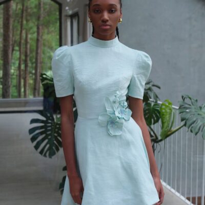 JUSTIN TONG Noa Linen Mini Dress
