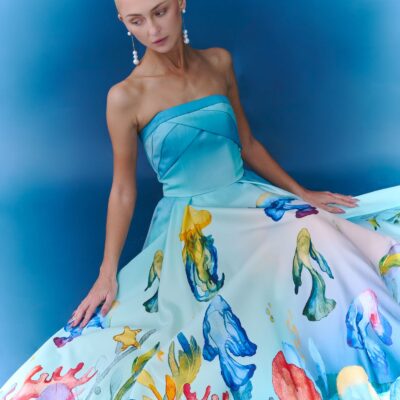 JUSTIN TONG Aquarelle Midi Dress