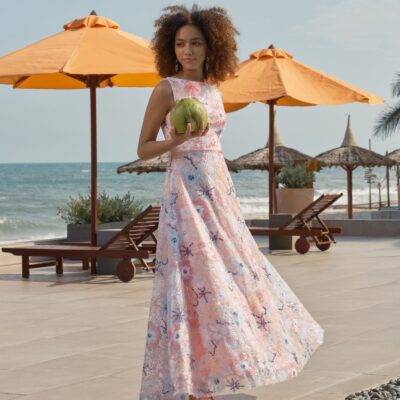 JUSTIN TONG Jessica Beaded Gown