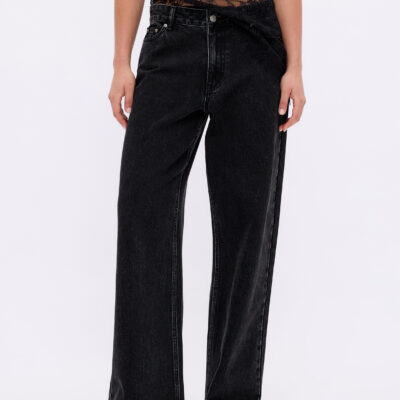 Minima Esenciales Mid Rise Wide Leg Jeans