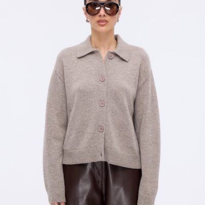 Minima Esenciales Zoe Merino Wool Cashmere Blend Cardigan