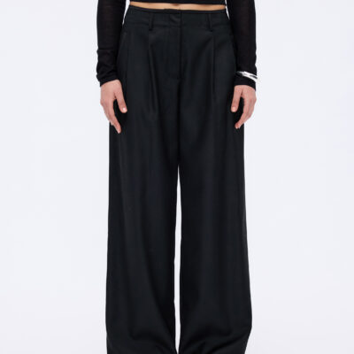 Minima Esenciales Senna Wool Blend Wide Leg Pants