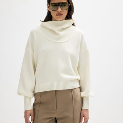 Minima Esenciales Rian Wool Cashmere Funnel Neck Jumper