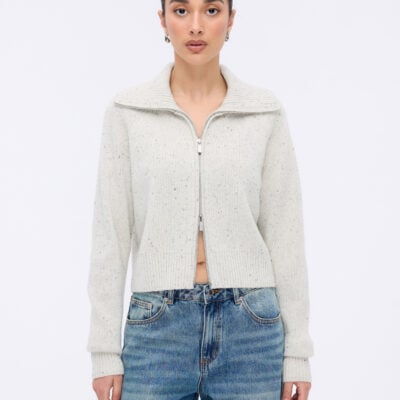 Minima Esenciales Niles Merino Wool Zip Cardigan