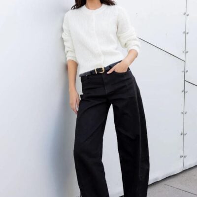 Among the Brave Graduate Jet Black Stretch Barrel Jeans