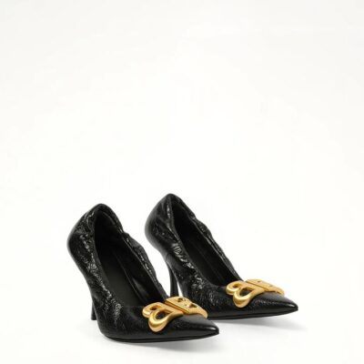 BALENCIAGA Monaco Pump BB H90 in Black/gold Black / 35