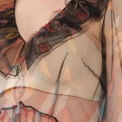 GIVENCHY Short Dress in Sheer Multicolour / 36