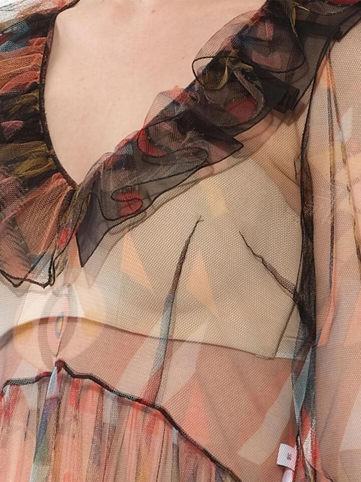 GIVENCHY Short Dress in Sheer Multicolour / 36
