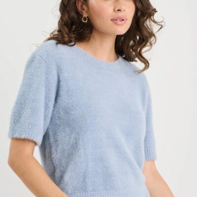Ivy + Jack Issue Light Blue Fluffy Soft Knit Tee