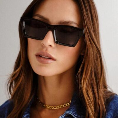 Le Specs Something Black Mono Lens Sunglasses