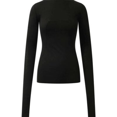 RICK OWENS Cashmere Edfu Top in Black / 38