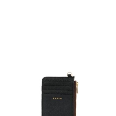 Saben Winona Card Holder Black Leather