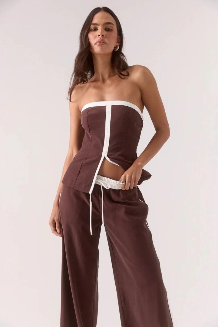 Sovere Sora Ganache Contrast Strapless Bodice Top