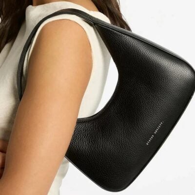 Status Anxiety Aurora Black Leather Structured Shoulder Bag