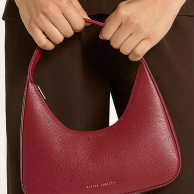 Status Anxiety Aurora Rouge Leather Structured Shoulder Bag