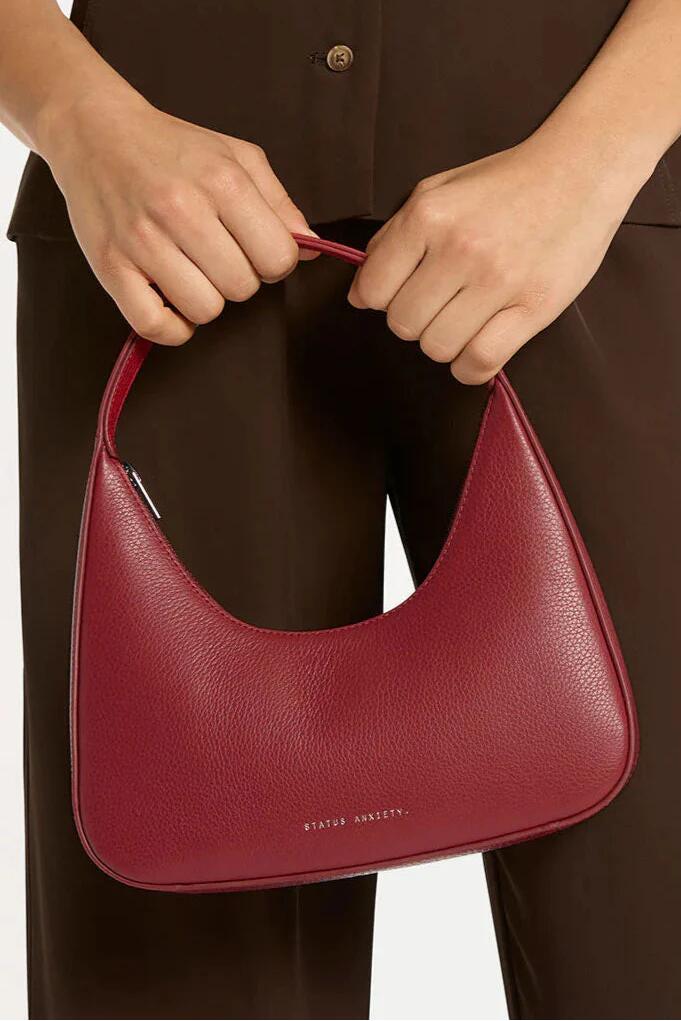Status Anxiety Aurora Rouge Leather Structured Shoulder Bag