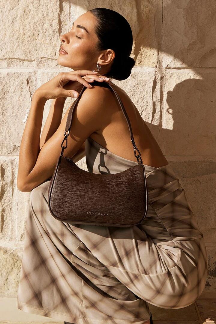 Status Anxiety Look Both Ways Cocoa Crossbody Bag