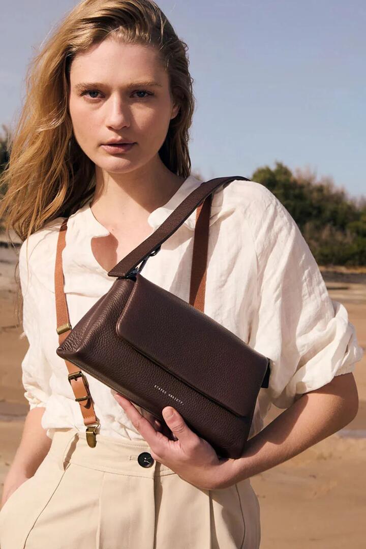 Status Anxiety Zenith Cocoa Dual Strap Shoulder Bag