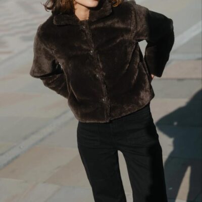 Stories be Told Lodge Chocolate Faux Fur Jacket