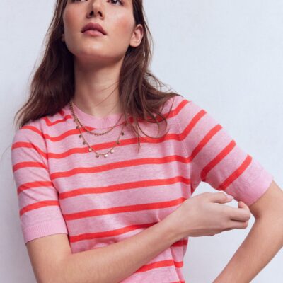Boden Agnes Linen Button T-shirt