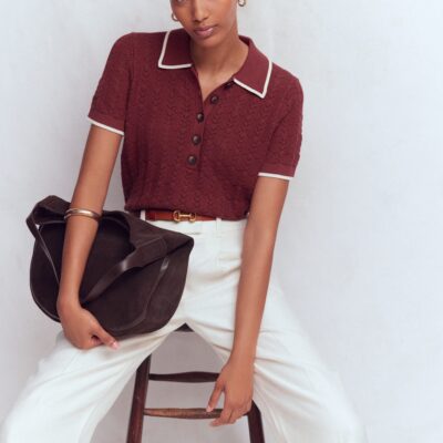 Boden Pointelle Henley T-shirt