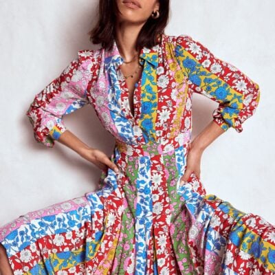 Boden Pleat Skirt Shirt Dress
