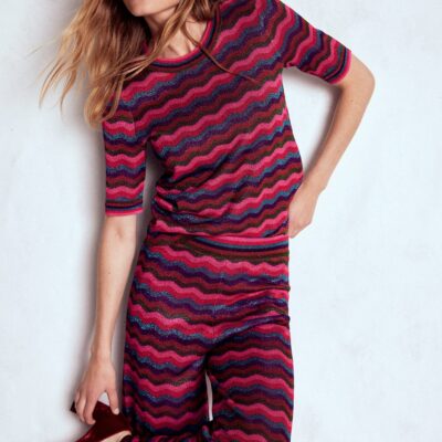 Boden Jacquard Knitted T-shirt