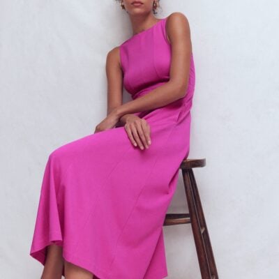 Boden Sleeveless Ponte Midi Dress