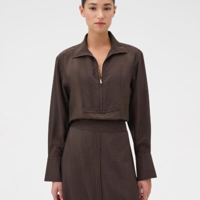 Oroton Half Placket Zip Shirt