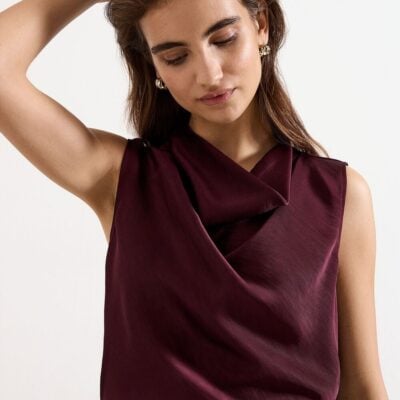 Phase Eight Arwen Sleeveless Cowl Neck Top