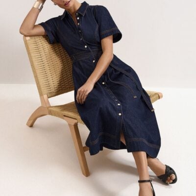 Phase Eight Aven Denim Midi Dress
