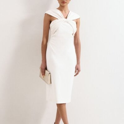 Phase Eight Camela Twist Neck Midi Dress