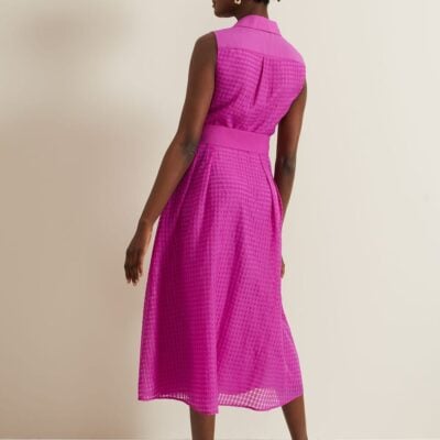 Phase Eight Carey Sleeveless Check Midi Dress