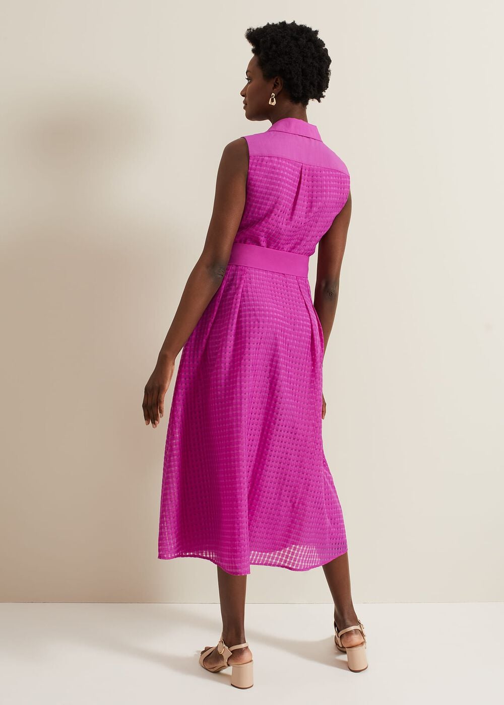 phase-eight-carey-sleeveless-check-midi-dress-7 Phase Eight Carey Sleeveless Check Midi Dress