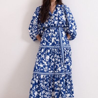 Phase Eight Coralie Blue Midi Shirt Dress